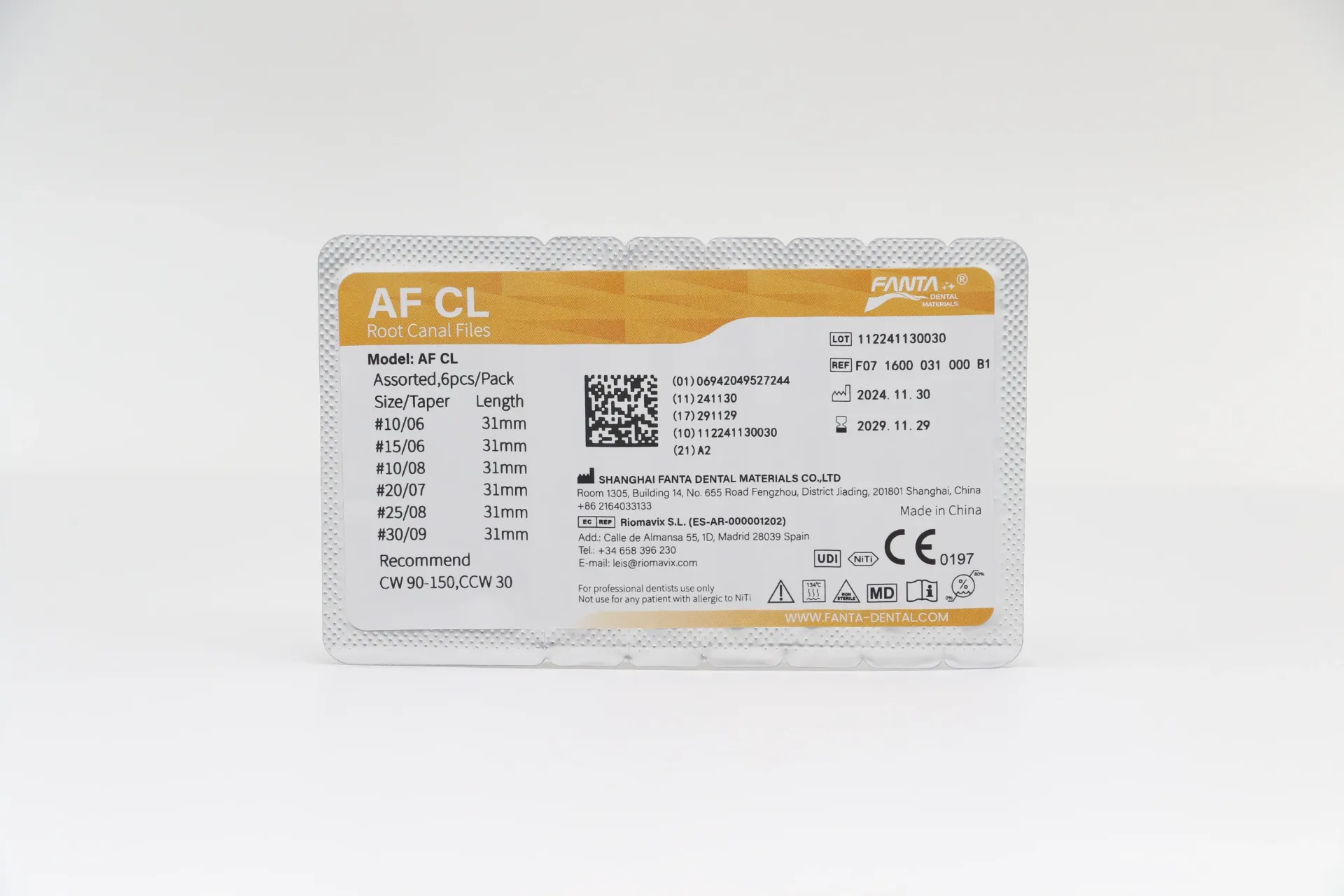 [F07 1600 025 000] AF CL SYSTEM, #10/06+#15/06+#10/08+#20/07+#25/08 +#30/09, 25mm, Assorted, 6pcs/box